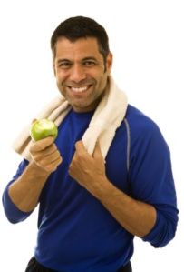 Athlete Eating an Apple